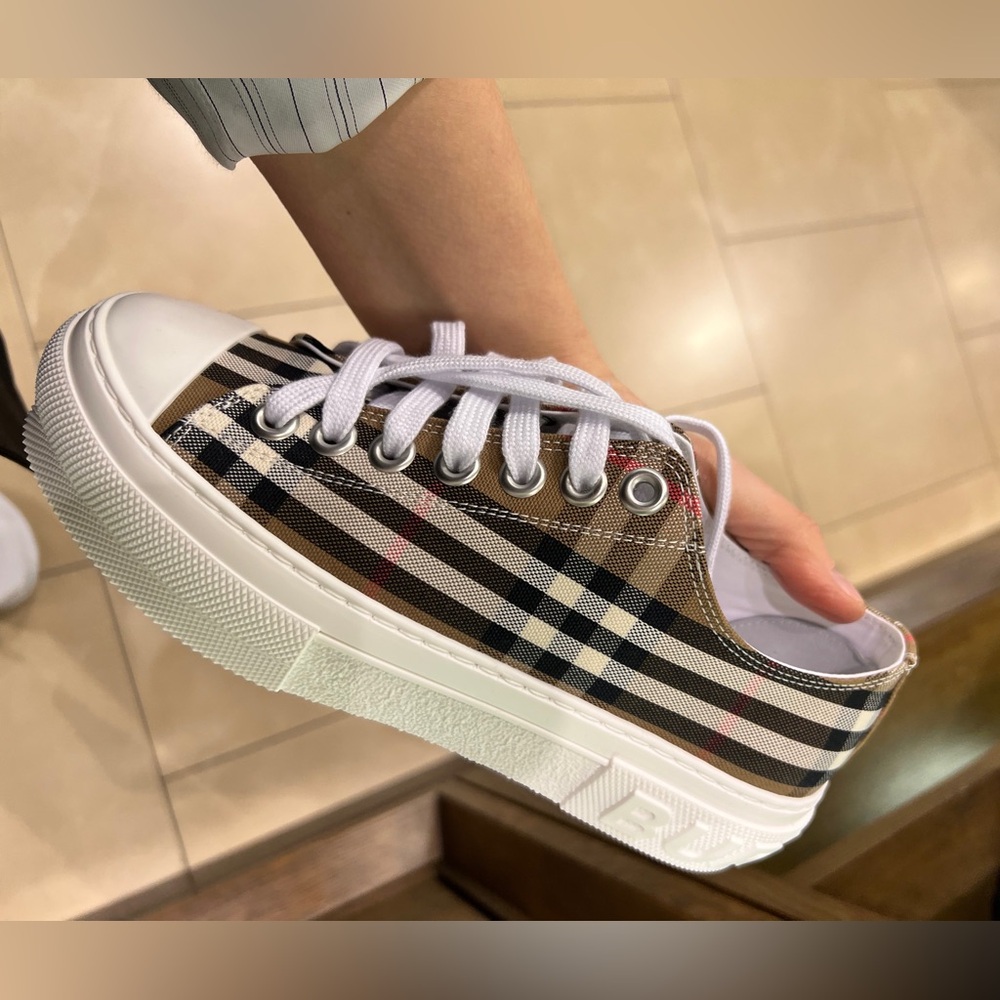 Burberry Plaid Canvas Sneakers US 6 to US10
